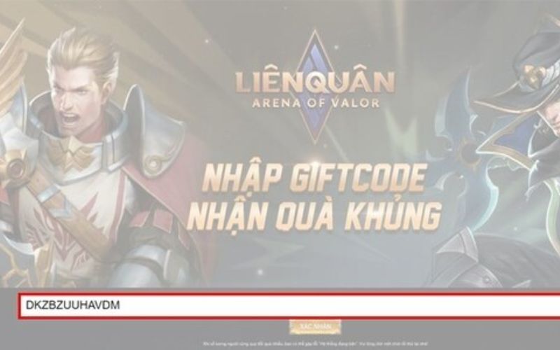 Nhập mã giftcode 